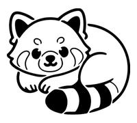 Azeeda 'Cute Red Panda' Wall Stencil - S (A6) (WS00071478)