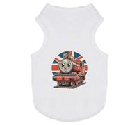 Azeeda 'Cute Red Steam Train' Pet Dog/Cat T-Shirt, L (PT00161991)