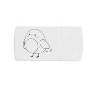 Azeeda 'Cute Robin Outline' Pill Box with Tablet Splitter (PI00040683)