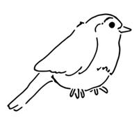 Azeeda 'Cute Robin' Reusable Stencil - Durable Decorative Template for Painting and Spraying on Walls, Tiles, Wood, Fabric & Craft Projects - S (A6) (WS00064434)