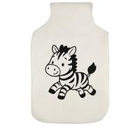 Azeeda 'Cute Running Zebra' Hot Water Bottle Cover (HW00045187)