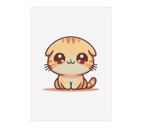Azeeda 'Cute Scottish Fold Cat' Wall Art Poster Print - Unframed Artwork for Home Decor - A4 Portrait (PP00373546)