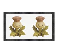 Azeeda 'Cute Scottish Thistle Sitting' Pet Feeding Mat (PM00034125)