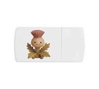 Azeeda 'Cute Scottish Thistle Sitting' Pill Box with Tablet Splitter (PI00039236)