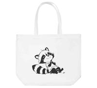 Azeeda 'Cute Sketchy Raccoon Sitting' Tote Shopping Bag For Life (BG00083121)