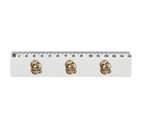Azeeda 'Cute Sloth Eating Ice Cream' 15cm (6 Inch) White Plastic Ruler (RL00113153)
