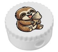 Azeeda 'Cute Sloth Eating Ice Cream' Compact Pencil Sharpener (PS00056532)