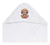 Azeeda 'Cute Sloth Meditating' Baby Hooded Towel (HT00045401)