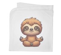 Azeeda 'Cute Sloth Meditating' Cotton Baby Blanket/Shawl (BY00052101)