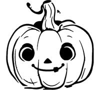 Azeeda 'Cute Smiling Pumpkin' Reusable Stencil - Durable Decorative Template for Painting and Spraying on Walls, Tiles, Wood, Fabric & Craft Projects - XXL (A2) (WS00076390)