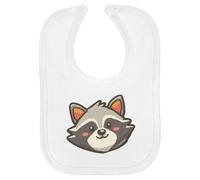 Azeeda 'Cute Smiling Raccoon' Soft Cotton Baby Bib (BI00068013)