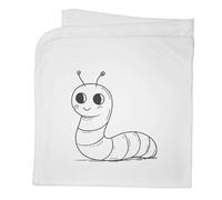 Azeeda 'Cute Smiling Worm' Cotton Baby Blanket/Shawl (BY00044983)