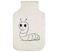 Azeeda 'Cute Smiling Worm' Hot Water Bottle Cover (HW00044804)