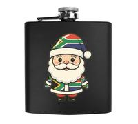Azeeda 'Cute South African Santa' Pocket Hip Flask - 6oz (HP00042168)