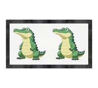 Azeeda 'Cute Standing Alligator' Pet Feeding Mat (PM00035202)