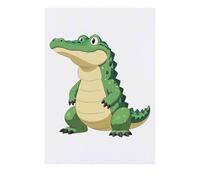 Azeeda 'Cute Standing Alligator' Temporary Tattoo - Water Resistant, Skin-Safe, Non-Toxic Transfer (TO00096273)