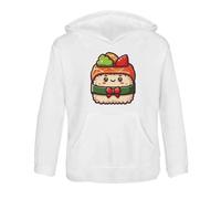 Azeeda 'Cute Sushi Snack' Kids Hoodie - White, 7-8 (KO00143170)