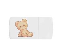 Azeeda 'Cute Teddy Bear Sitting' Pill Box with Splitter (PI00044387)