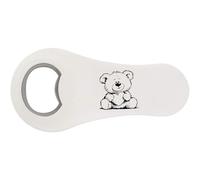Azeeda 'Cute Teddy Bear with Heart ' Bottle Opener Fridge Magnet (BO00101408)