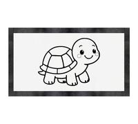 Azeeda 'Cute Tortoise' Pet Feeding Mat (PM00032845)