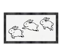 Azeeda 'Cute Trio of Leaping Bunnies' Pet Feeding Mat (PM00037069)
