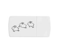 Azeeda 'Cute Trio of Leaping Bunnies' Pill Box with Tablet Splitter (PI00042184)