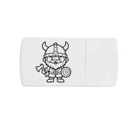 Azeeda 'Cute Viking Warrior' Pill Box with Splitter (PI00046286)