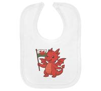 Azeeda 'Cute Welsh Dragon' Baby Bib - White (BI00065225)