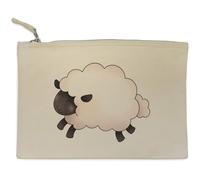Azeeda 'Cute Woolly Sheep' Canvas Clutch Bag/Accessory Case (CL00045631)
