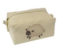 Azeeda 'Cute Woolly Sheep' Canvas Wash Bag/Makeup Case (CS00045448)