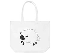 Azeeda 'Cute Woolly Sheep' Tote Shopping Bag For Life (BG00084452)