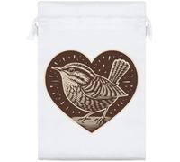 Azeeda 'Cute Wren Love Heart' Satin Gift Bag - 25cm (SB00161239)