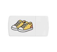 Azeeda 'Cute Yellow Sneakers' Pill Box with Tablet Splitter (PI00040912)