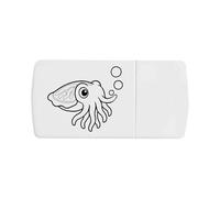 Azeeda 'Cuttlefish Blowing Bubbles' Pill Box with Tablet Splitter (PI00038709)