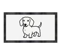 Azeeda 'Dachshund Sausage Dog' Pet Feeding Mat (PM00040618)