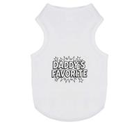 Azeeda 'Daddy's Favorite' Pet Dog/Cat T-Shirt, L (PT00186143)