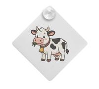 Azeeda 'Dairy Cow' Suction Cup Car Window Sign (CG00033067)