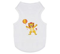 Azeeda 'Dancing Lion Holding a Balloon' Pet Dog/Cat T-Shirt, M (PT00179014)