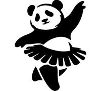 Azeeda 'Dancing Panda' Reusable Stencil - Durable Decorative Template for Painting and Spraying on Walls, Tiles, Wood, Fabric & Craft Projects - S (A6) (WS00070002)