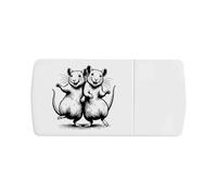 Azeeda 'Dancing Rats' Pill Box with Tablet Splitter (PI00043809)