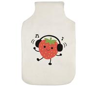 Azeeda 'Dancing Strawberry' Hot Water Bottle Cover (HW00047560)