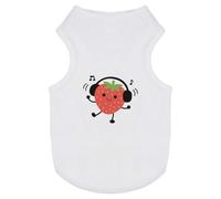 Azeeda 'Dancing Strawberry' Pet Dog/Cat T-Shirt, XS (PT00178568)