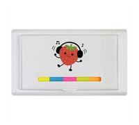 Azeeda 'Dancing Strawberry' Sticky Note Ruler Pad (ST00044881)