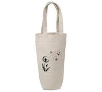 Azeeda 'Dandelion & Butterflies' Wine Bottle Bag - Natural (BL00052347)