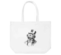 Azeeda 'Dapper Grizzly Bear' Tote Shopping Bag For Life (BG00088906)
