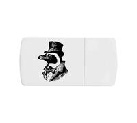 Azeeda 'Dapper Penguin Gentleman Portrait' Pill Box with Tablet Splitter (PI00041754)