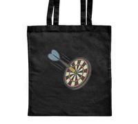 Azeeda 'Darts Bullseye Action' Classic Black Tote Shopper Bag (ZB00026267)