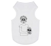 Azeeda 'Day Of The Dead Girl' Pet Dog/Cat T-Shirt, L (PT00101587)