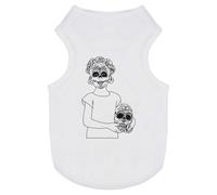 Azeeda 'Day Of The Dead Girl' Pet Dog/Cat T-Shirt, S (PT00101585)