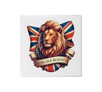Azeeda 'Dear Old Blighty British Lion' 108mm Square Ceramic Tile (TD00042497)